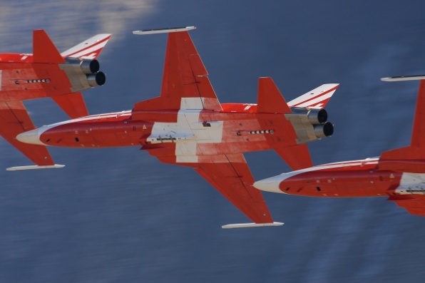 Patrouille Suisse mit F-5E Tiger II auf der Axalp